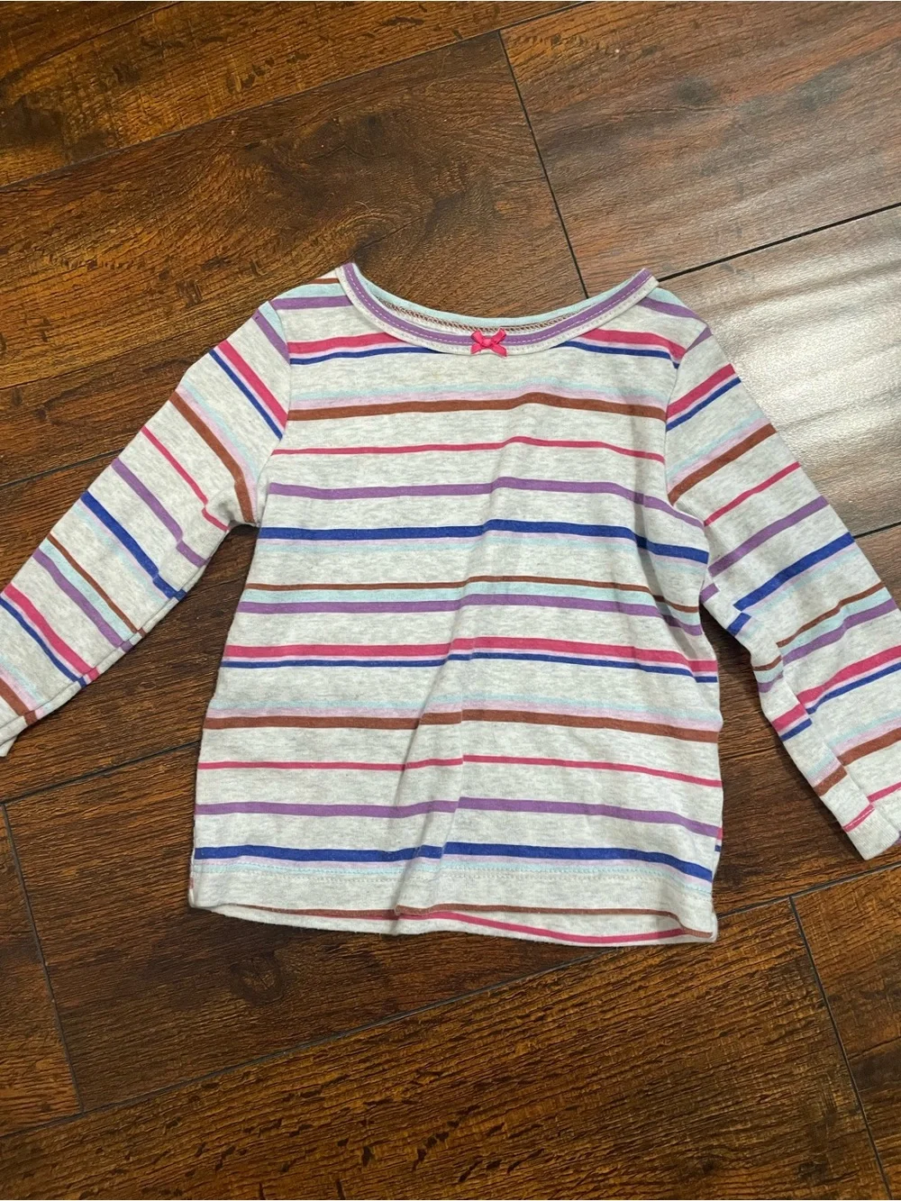 Carter's Multi-Color Striped Long Sleeve Tee - Pink, Purple, Blue, Brown